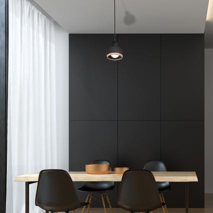Chandelier on a string OVAL 1xE27/60W/230V black