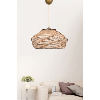 Chandelier on a string OVALE 1xE27/60W/230V ratan