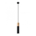 Chandelier on a string PABLO 1xGU10/40W/230V black/beech