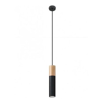 Chandelier on a string PABLO 1xGU10/40W/230V black/beech