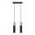Chandelier on a string PABLO 2xGU10/40W/230V black/beech