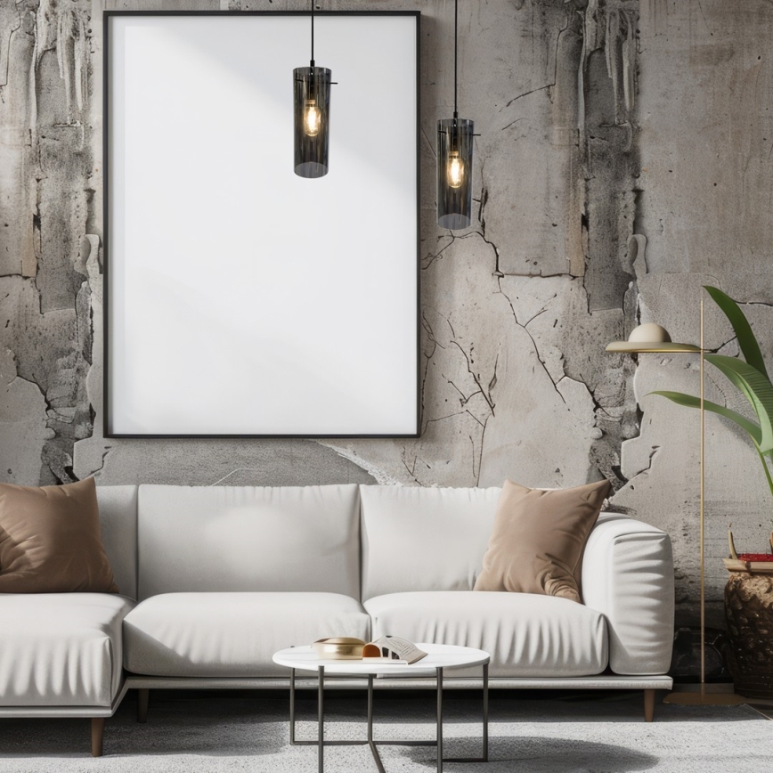 Chandelier on a string PADOVA 1xE27/15W/230V black