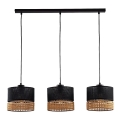 Chandelier on a string PAGLIA 3xE27/60W/230V 60 cm rattan