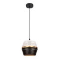 Chandelier on a string PARIS 1xE27/60W/230V white/black/gold