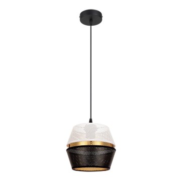 Chandelier on a string PARIS 1xE27/60W/230V white/black/gold