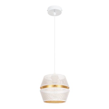 Chandelier on a string PARIS 1xE27/60W/230V white/gold
