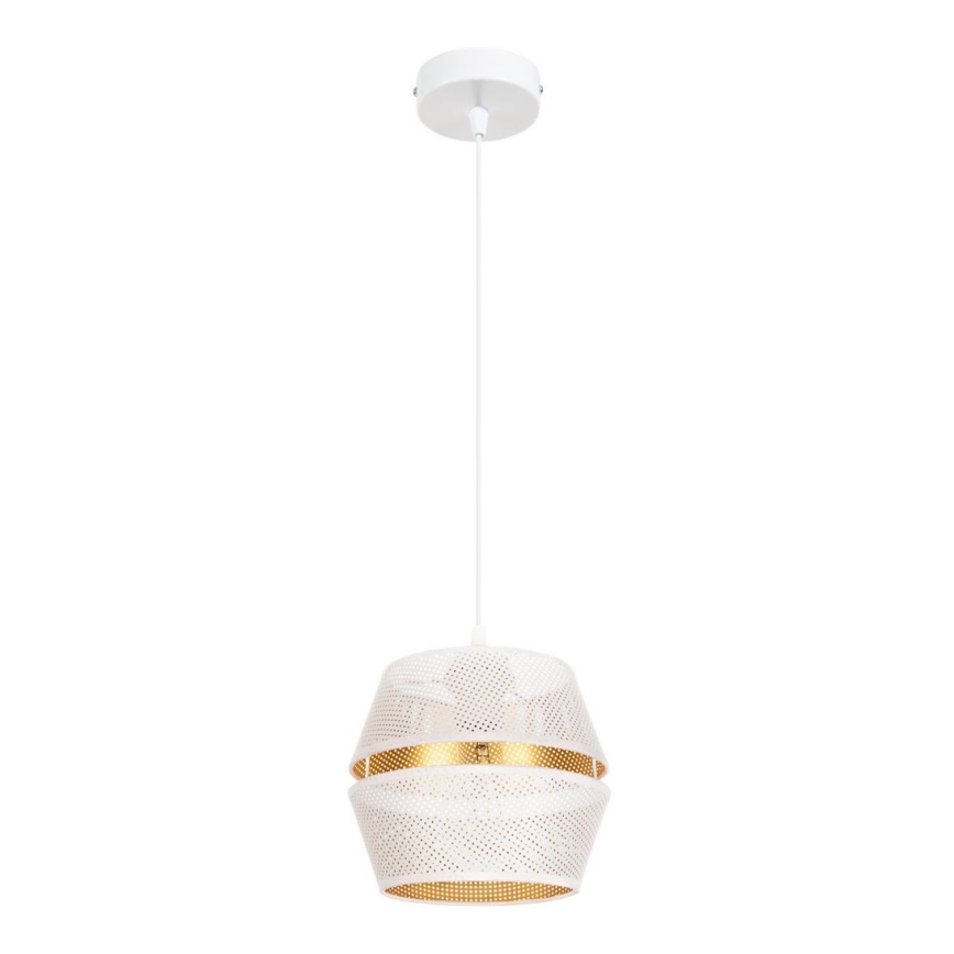 Chandelier on a string PARIS 1xE27/60W/230V white/gold