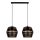 Chandelier on a string PARIS 2xE27/60W/230V black/gold