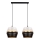 Chandelier on a string PARIS 2xE27/60W/230V white/black/gold