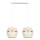 Chandelier on a string PARIS 2xE27/60W/230V white/gold