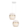 Chandelier on a string PARIS 2xE27/60W/230V white/gold