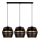 Chandelier on a string PARIS 3xE27/60W/230V black/gold