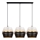Chandelier on a string PARIS 3xE27/60W/230V white/black/gold