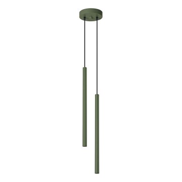 Chandelier on a string PASTELO 2xG9/8W/230V green