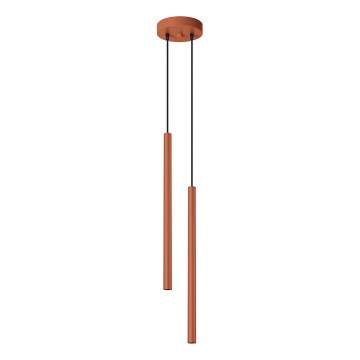Chandelier on a string PASTELO 2xG9/8W/230V red