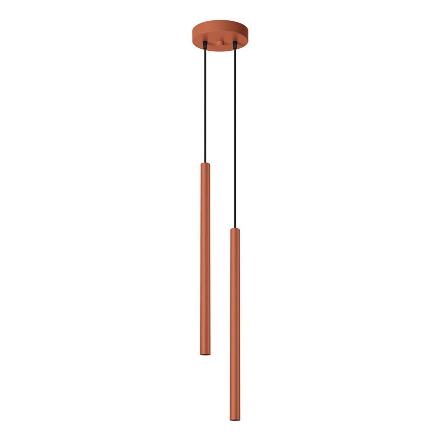 Chandelier on a string PASTELO 2xG9/8W/230V red