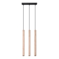 Chandelier on a string PASTELO 3xG9/8W/230V beech