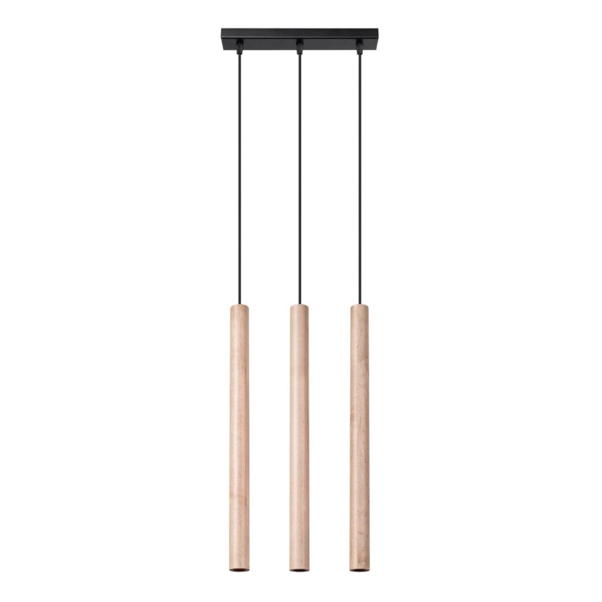 Chandelier on a string PASTELO 3xG9/8W/230V beech