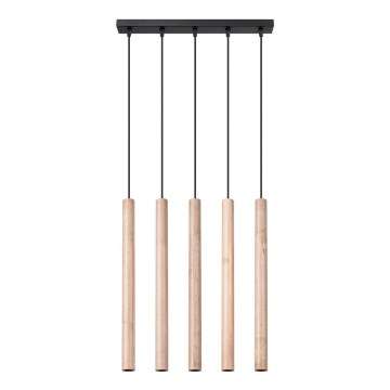 Chandelier on a string PASTELO 5xG9/8W/230V beech