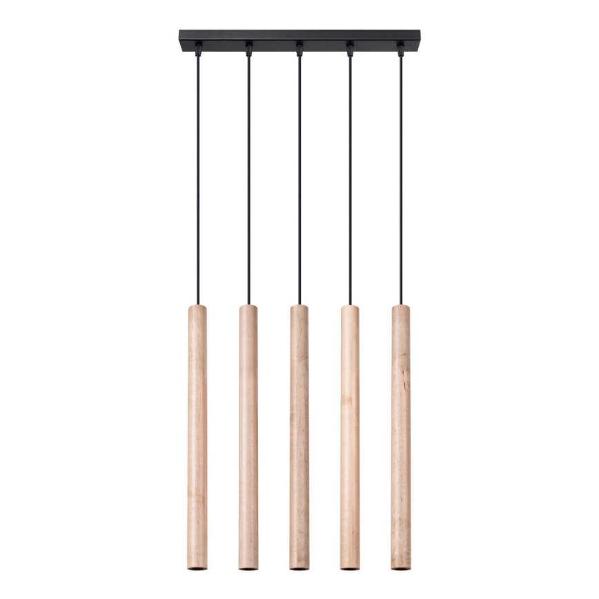 Chandelier on a string PASTELO 5xG9/8W/230V beech