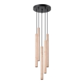 Chandelier on a string PASTELO 5xG9/8W/230V beech