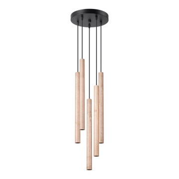 Chandelier on a string PASTELO 5xG9/8W/230V beech