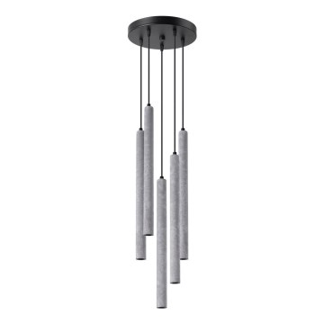 Chandelier on a string PASTELO 5xG9/8W/230V concrete
