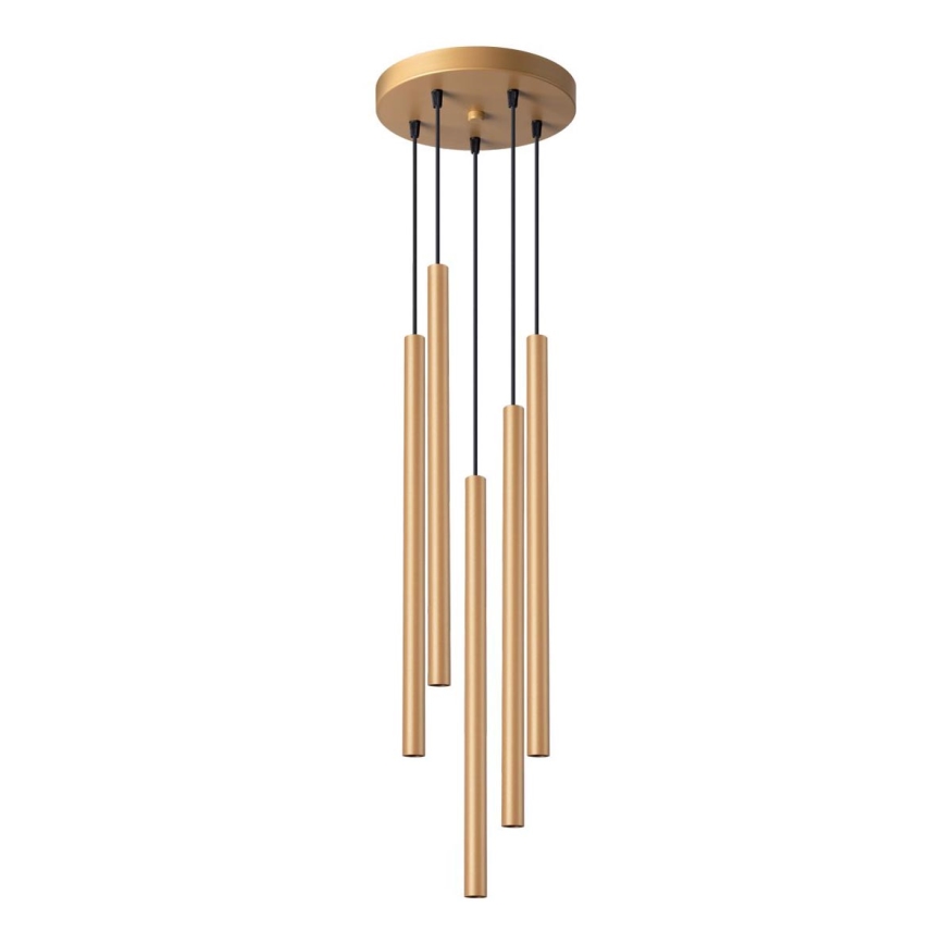 Chandelier on a string PASTELO 5xG9/8W/230V gold