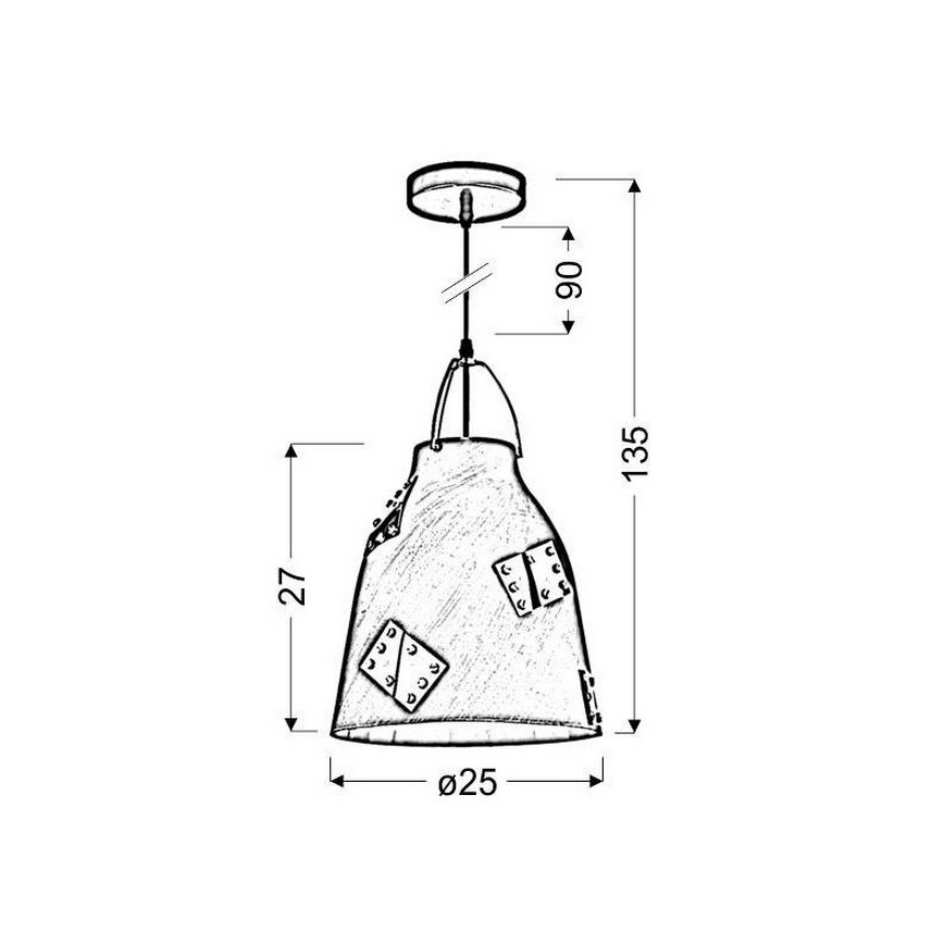 Chandelier on a string PATCH 1xE27/60W/230V