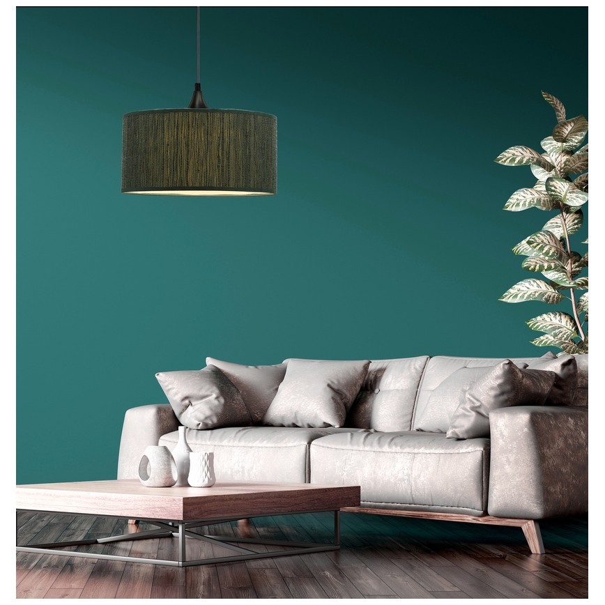 Chandelier on a string PATTI 1xE27/60W/230V d. 30 cm green