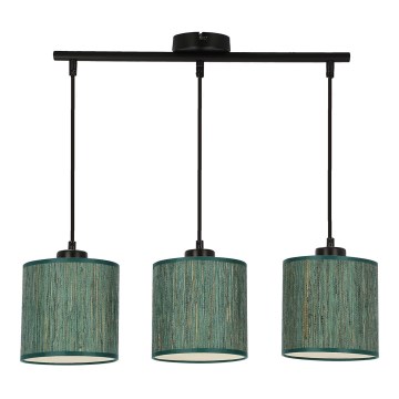 Chandelier on a string PATTI 3xE27/60W/230V green
