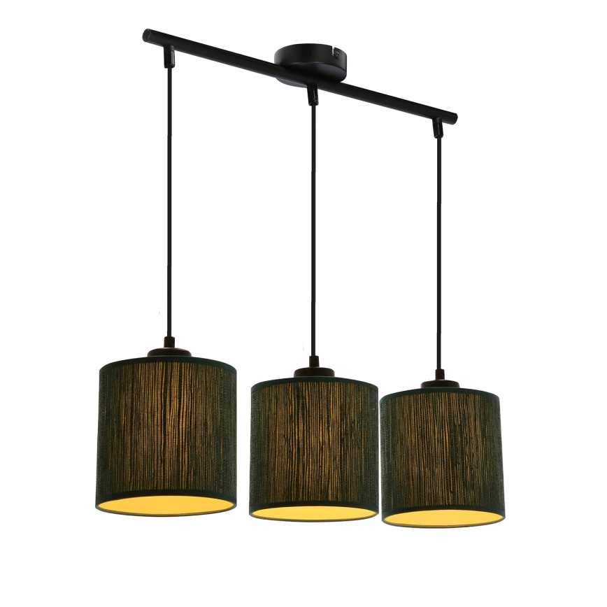 Chandelier on a string PATTI 3xE27/60W/230V green