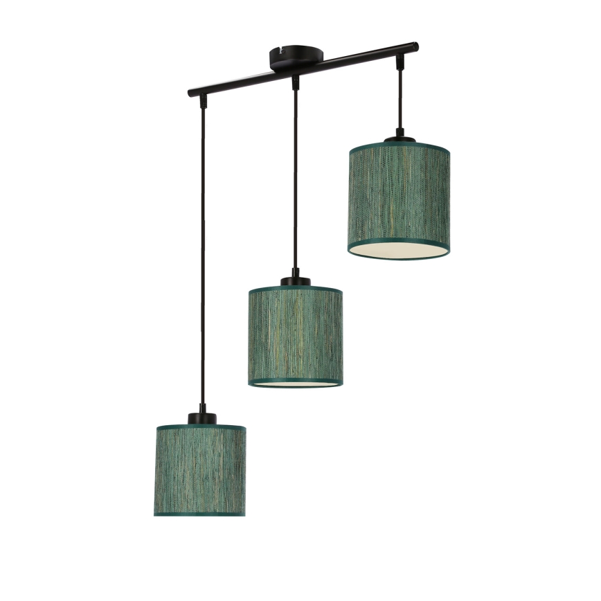 Chandelier on a string PATTI 3xE27/60W/230V green