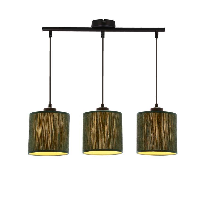 Chandelier on a string PATTI 3xE27/60W/230V green