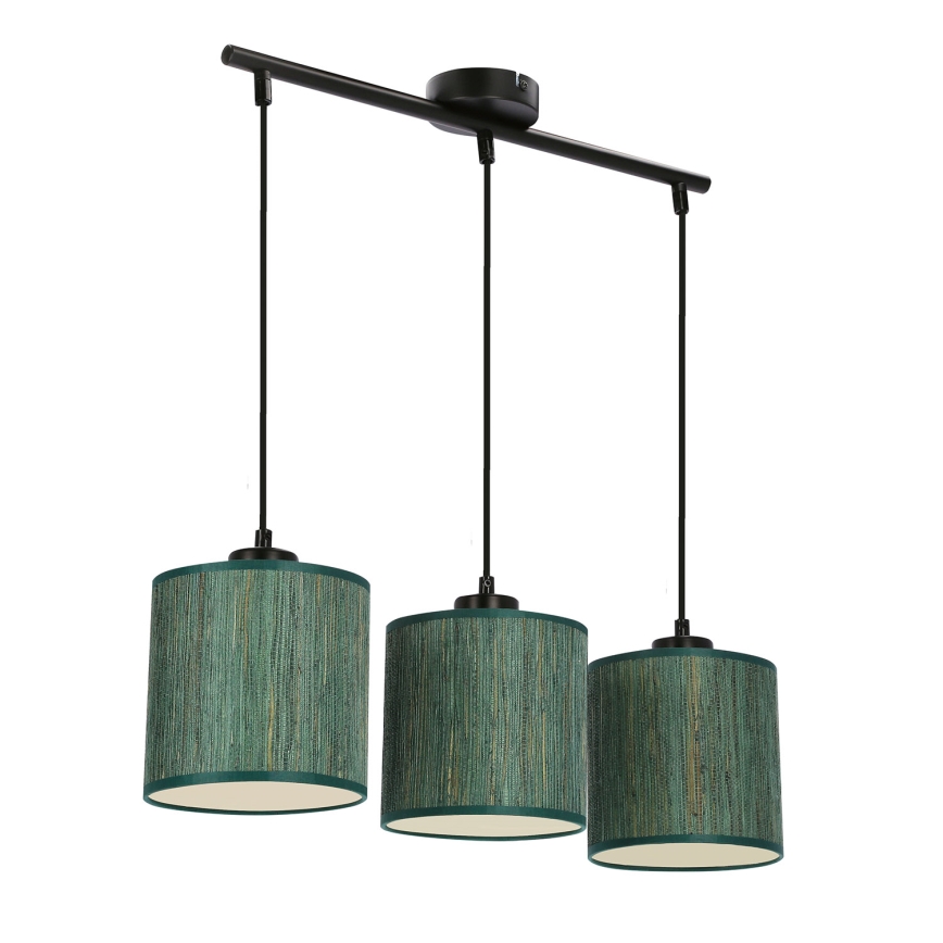 Chandelier on a string PATTI 3xE27/60W/230V green