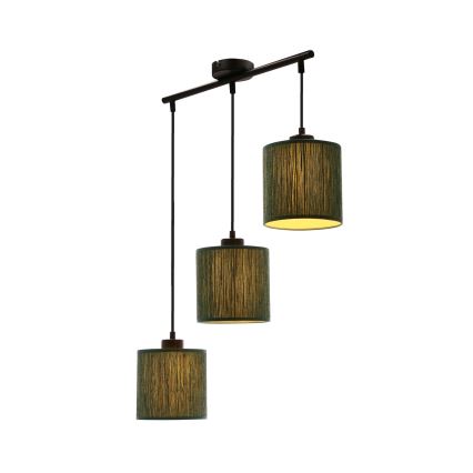 Chandelier on a string PATTI 3xE27/60W/230V green