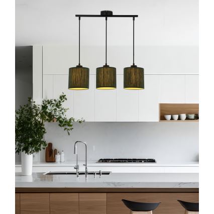 Chandelier on a string PATTI 3xE27/60W/230V green