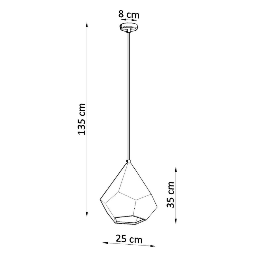 Chandelier on a string PAVLUS 1xE27/60W/230V
