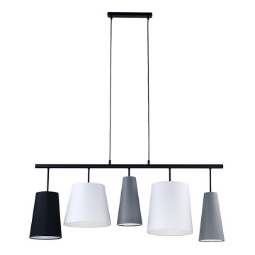 Chandelier on a string PEDRO 5xE27/60W/230V grey