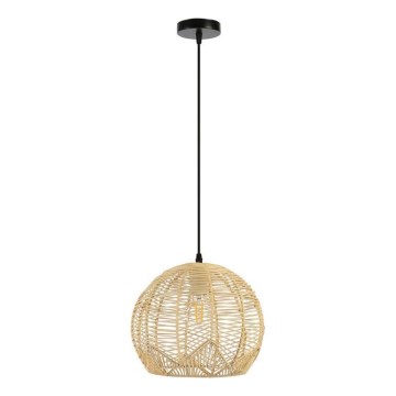 Chandelier on a string PELO 1xE27/40W/230V d. 30 cm rattan