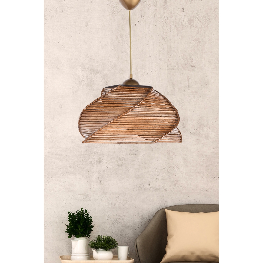 Chandelier on a string PENTAGONE 1xE27/60W/230V brown