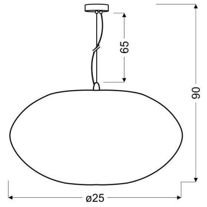 Chandelier on a string PINIA 1xE27/60W/230V
