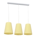 Chandelier on a string PINIO 3xE27/60W/230V yellow
