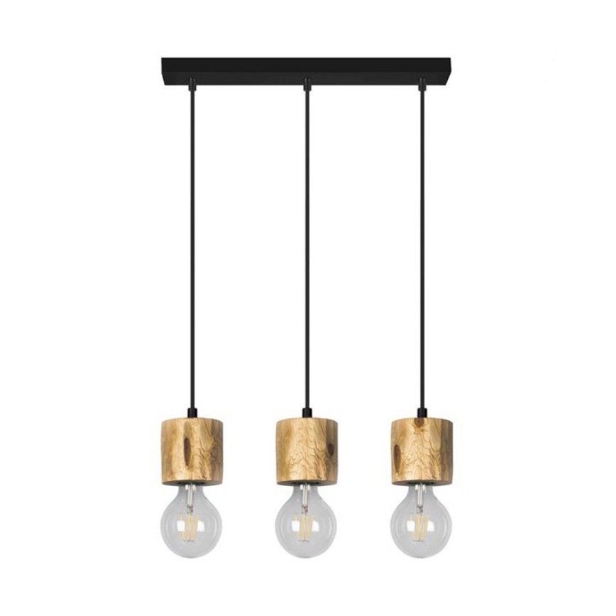 Chandelier on a string PINO 3xE27/60W/230V pine