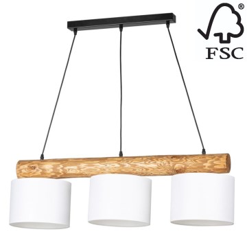 Chandelier on a string PINO MIX 3xE27/40W/230V pine - FSC certified