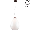Chandelier on a string PIRO 1xE27/60W/230V beech - FSC certified