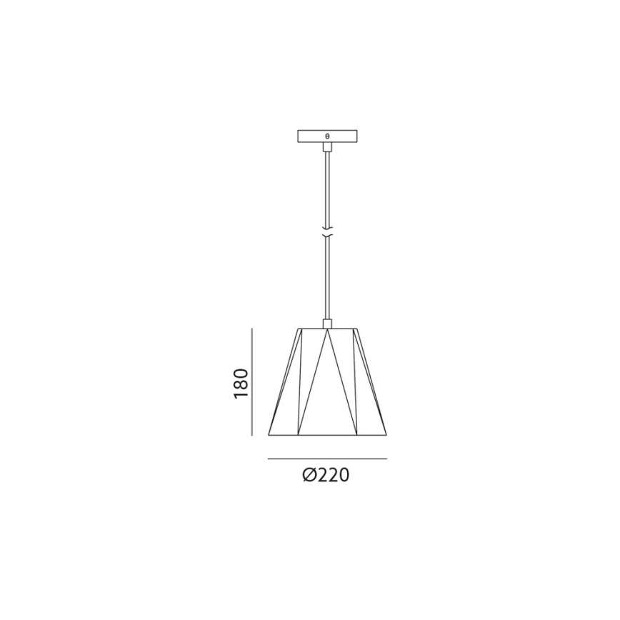 Chandelier on a string PITTORE 1xE27/25W/230V