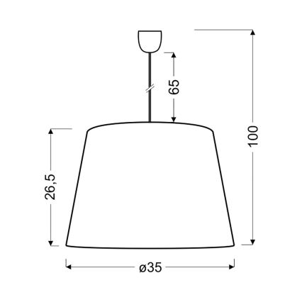 Chandelier on a string PLATINO 1xE27/60W/230V