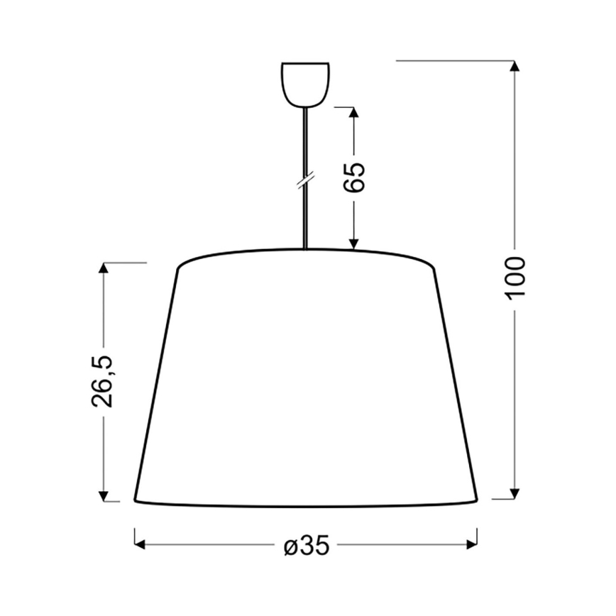 Chandelier on a string PLATINO 1xE27/60W/230V