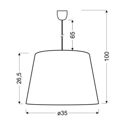 Chandelier on a string PLATINO 1xE27/60W/230V